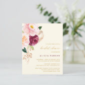 バジェットエレガントフラワーブライダルシャワー招待 (スタンド正面)