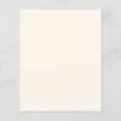 バジェットエレガントフラワーミニマルクリームウェディング招待 (裏面)