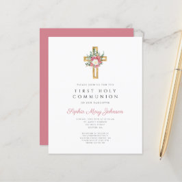 バジェットエレガントフローラクロスガールファースト・コミュニオン