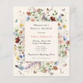 バジェットエレガントフローラバタフライブライダルシャワー (正面)