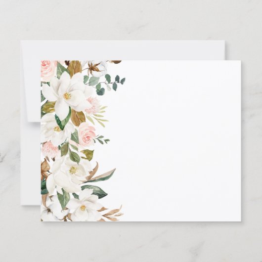 バジェットエレガントブライダルシャワー招待状。 (裏面)