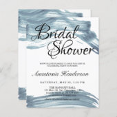 バジェットエレガントブライダルシャワー招待状。 (正面/裏面)