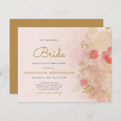 バジェットエレガントブライダルシャワー招待 (正面/裏面)