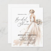 バジェットエレガントブライド結婚ズガウンブライダルシャワー (正面/裏面)