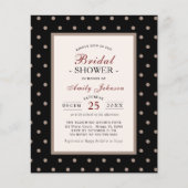 バジェットエレガントブラック水玉模様ブライダルシャワー (正面)