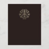 バジェットエレガントブラック結婚式のレセプション チラシ (裏面)