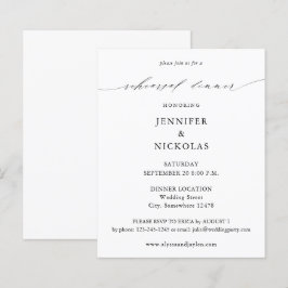 バジェットエレガントブラック&ホワイトリハーサルディナー