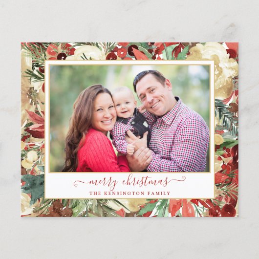 バジェットエレガントホリデーフローラクリスマスフォト (正面)