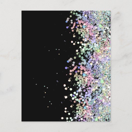 バジェットエレガントホログラフィックグリッターブ結婚ラック (裏面)