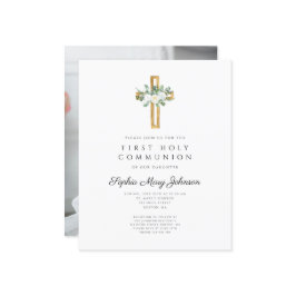 バジェットエレガントホワイトフローラクロス第1聖餐式