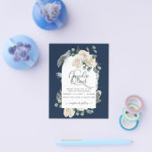 バジェットエレガントホワイトローゼアーチウェディング招待 チラシ (シングル)