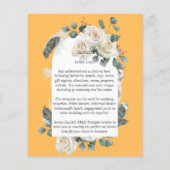 バジェットエレガントホワイトローゼアーチウェディング招待 チラシ (裏面)