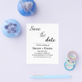 バジェットエレガントボホウェディング日付を保存 チラシ (シングル)