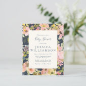 バジェットエレガントボホフローラベビーシャワー招待状 (スタンド正面)
