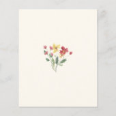 バジェットエレガントボホワイルドフラワーズ結婚式招待状 (裏面)