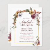 バジェットエレガントボホーフローラアーチブライダルシャワー (正面/裏面)