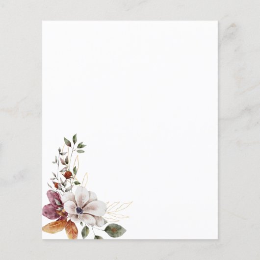 バジェットエレガントボホーフローラアーチブライダルシャワー (裏面)