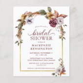 バジェットエレガントボホーフローラアーチブライダルシャワー (正面)