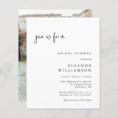 バジェットエレガントミニマル写真ブライダルシャワー (正面/裏面)