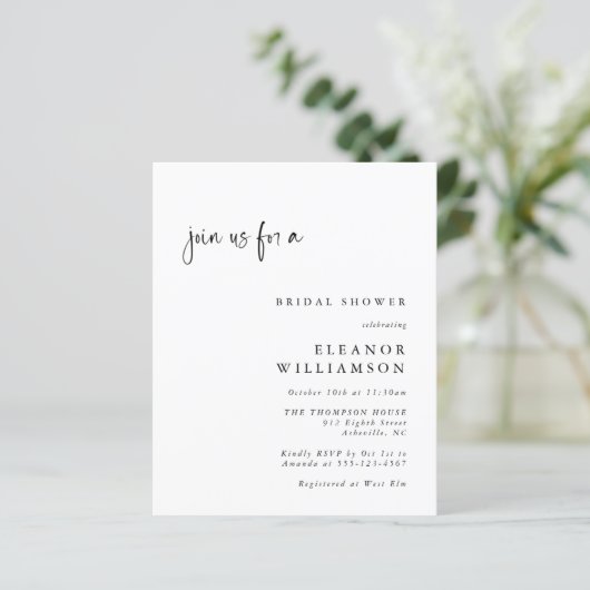 バジェットエレガントミニマル写真ブライダルシャワー (スタンド正面)