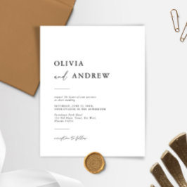 バジェットエレガントミニマル結婚式招待状