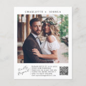 バジェットエレガントミニマル詳細QRフォト結婚ズ (裏面)