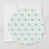 バジェットエレガントメキシコのタイルフローラブルー (裏面)