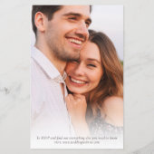 バジェットエレガントモノグラムフォト結婚式招待状 (裏面)