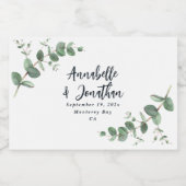 バジェットエレガントユモダンーカリ植物学結婚の スパークリングワインラベル (シングルラベル)