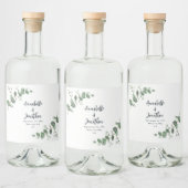 バジェットエレガントユモダンーカリ植物学結婚の リキュールボトルラベル (ボトル)