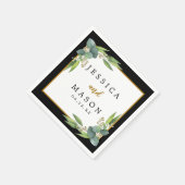 バジェットエレガントユーカリ結婚ーズカクテル スタンダードカクテルナプキン (角)