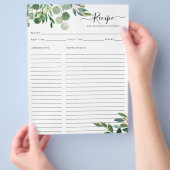 バジェットエレガントユーカリ葉キッチンレシピ チラシ (手)