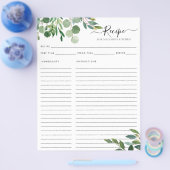 バジェットエレガントユーカリ葉キッチンレシピ チラシ (シングル)