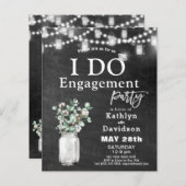 バジェットエレガントユーカリIドゥパーティの招待状 (正面/裏面)