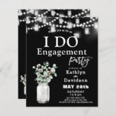 バジェットエレガントユーカリIドゥパーティの招待状 (正面/裏面)