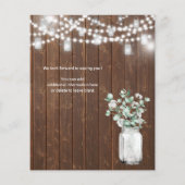 バジェットエレガントユーカリIドゥパーティの招待状 チラシ (裏面)