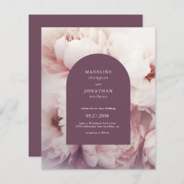 バジェットエレガントリーガルパープルピーニーアーチ結婚ーズ