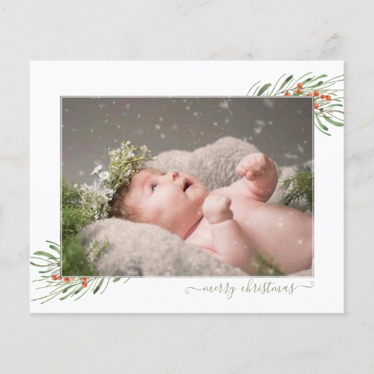 バジェットエレガントリーフ果実クリスマスフォト (正面)