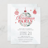 バジェットエレガントレッドグリーンクリスマスホリデーパーティー (正面/裏面)