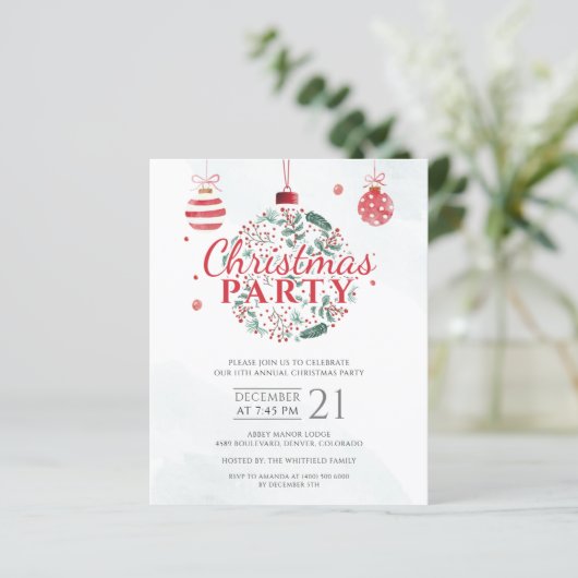 バジェットエレガントレッドグリーンクリスマスホリデーパーティー (スタンド正面)