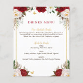 バジェットエレガントレッドフローラキンセアニラメニュー (裏面)