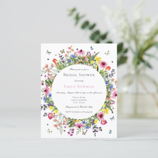 バジェットエレガントワイルドフラワーフローラブライダルシャワー (スタンド正面)