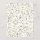 バジェットエレガントワイルドフラワーブライダルシャワー招待 チラシ (裏面)