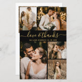 バジェットエレガント写真結婚の感謝のチラシ (正面/裏面)