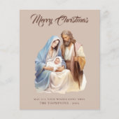 バジェットエレガント出生メリークリスマスカード (正面)