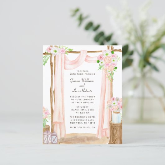 バジェットエレガント屋外の水の色のフローラ結婚 (スタンド正面)