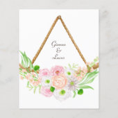 バジェットエレガント屋外の水の色のフローラ結婚 チラシ (裏面)