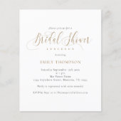 バジェットエレガント書道ブライダルシャワー招待状 (正面)