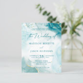 バジェットエレガント海ティール(緑がかった色)ブルー金ゴールド結婚ズ (スタンド正面)