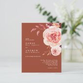 バジェットエレガント秋テラコッタ結婚式招待状 (スタンド正面)